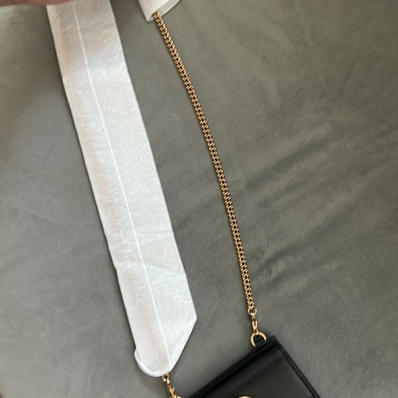 BRAND NEW Versace La Medusa logo Crossbody Wallet. Black calf leather and Gold. - Picture 3 of 5